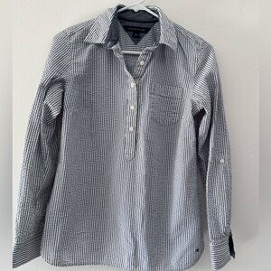 Tommy Hilfiger Navy and White Checkered Shirt